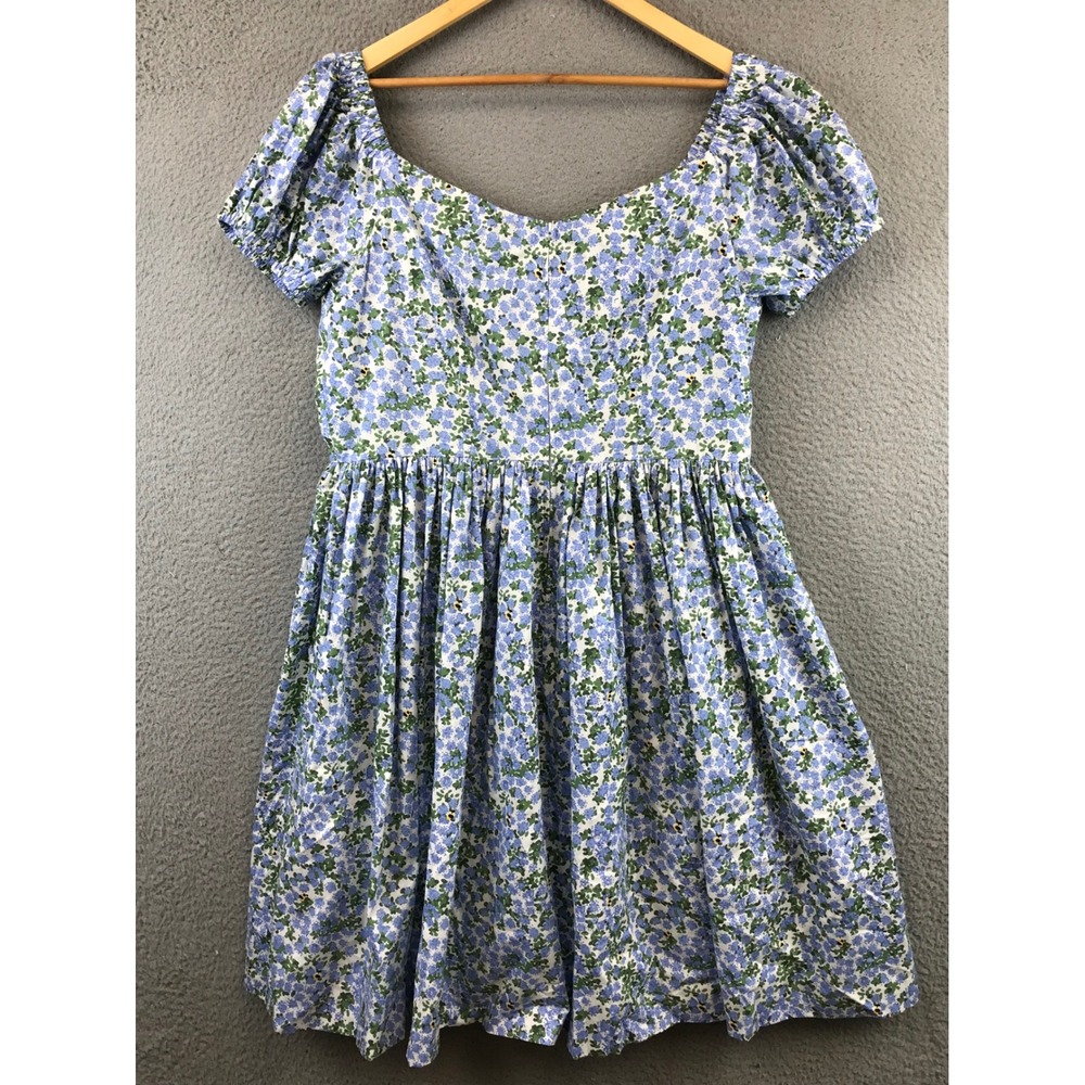 New Hearts and Found Floral Puff Sleeve Sweetheart Neckline Mini Dress XXL - Picture 2 of 13